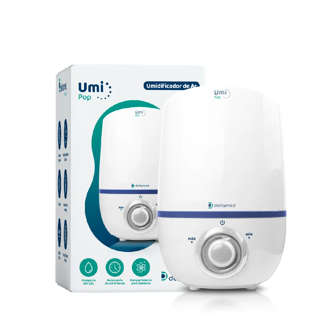 Umidificador de Ar Ultrassônico 2,3 Litros Umi Pop Dellamed