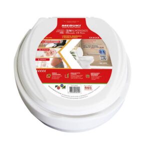 Assento Sanitário Elevado Mebuki 13,5 cm Almofadado com Tampa