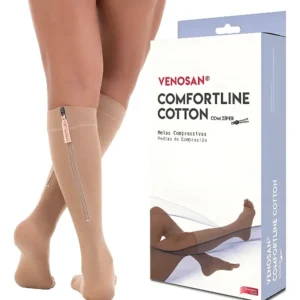 Meia 3/4 Comfortline Cotton com Zíper Venosan – 20-30 mmHg